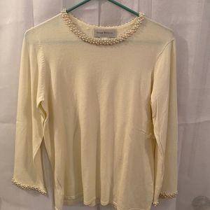 Vintage Susan Bristol pearl accent sweater